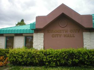 Kenneth City Hall hurricane shutters